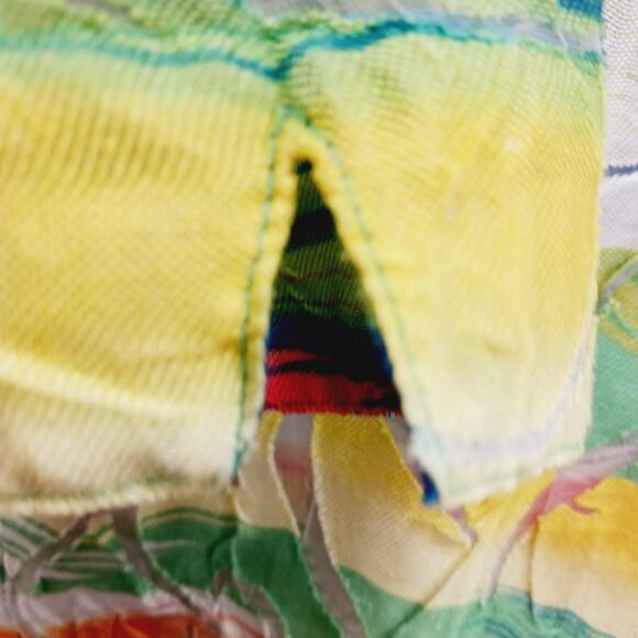 Blouse Size 8P Rainbow Stripe Abstract Sheer Textured Whimsycore Artsy Bold Y2K - Picture 4 of 13